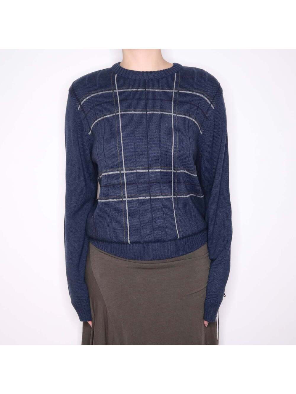 90s OSCAR DE LA RENTA Navy Sweater (L)